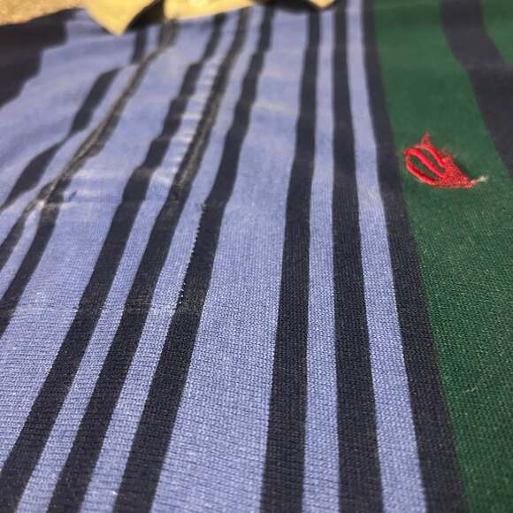 Vintage Nautica Sz Large Rugby Color block Polo Shirt Long Sleeve - Picture 10 of 10